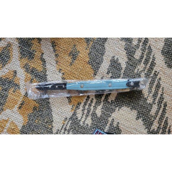 Sky Blue and Black Leather Bracelet Equestrian Style by Noble Outfitters - Picture 1 of 6